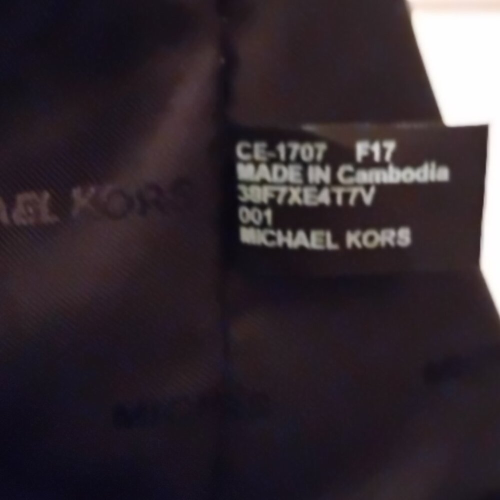 Michael Kors Emry Zip Top Tote - Large ,Black/Gray Monogram - Picture 13 of 14